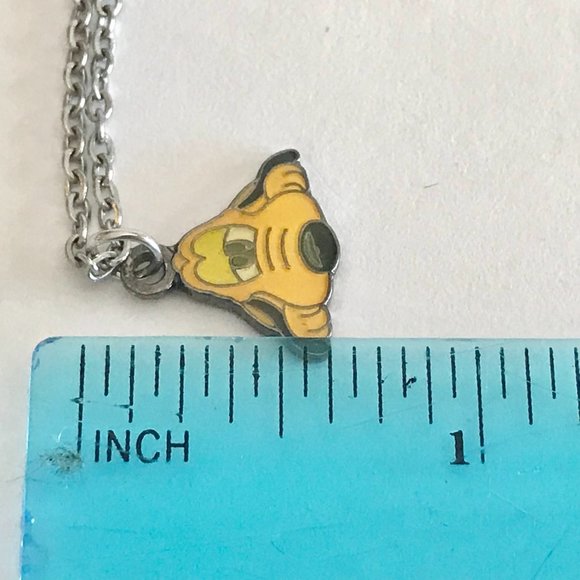 Vintage Disney Pluto Dog Necklace Charm Disneyana Fab 5 Retired 18" Signed - Picture 4 of 4